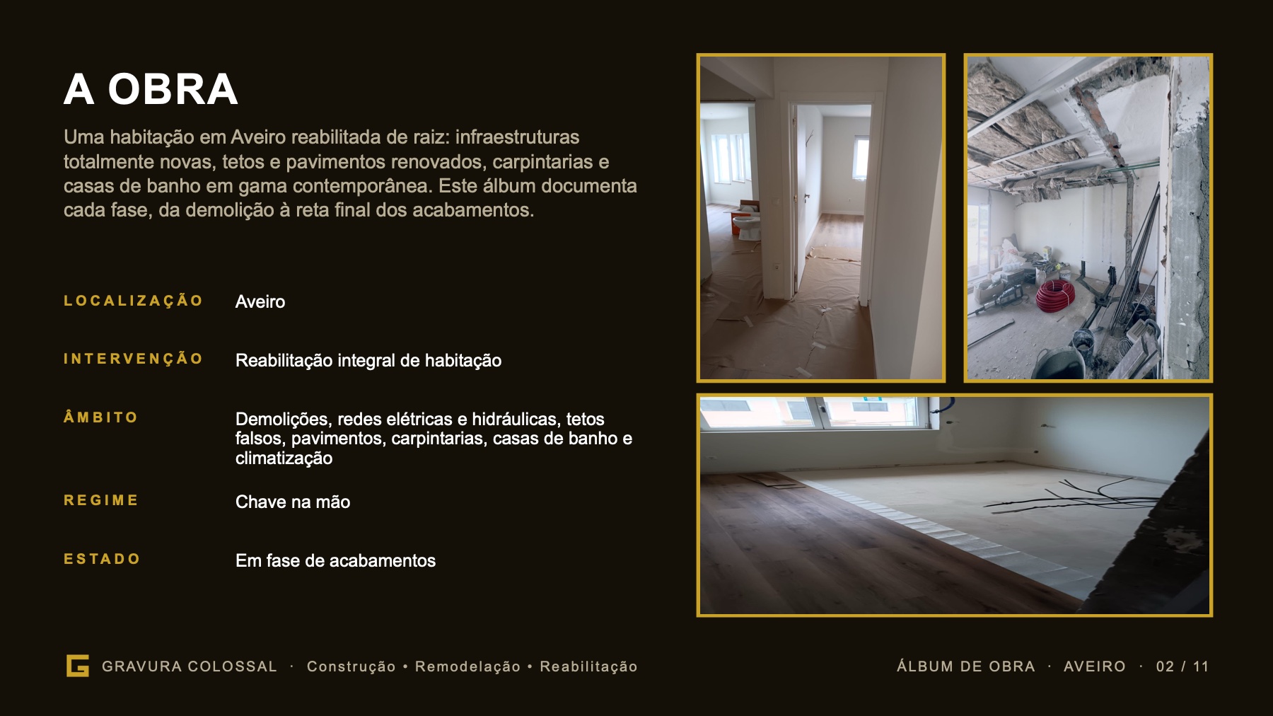 A obra: âmbito, regime e estado.