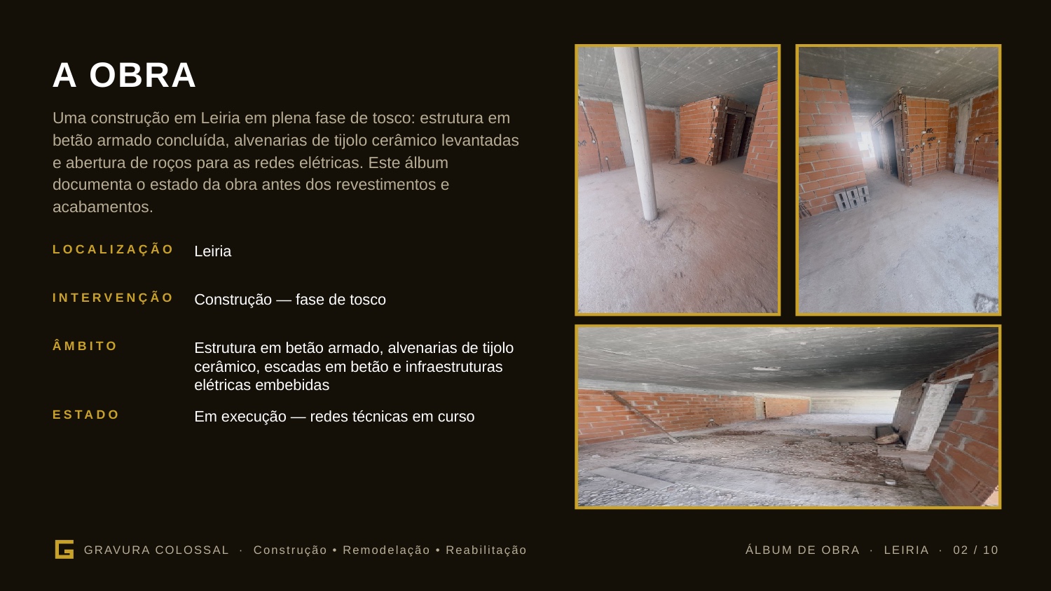 A obra: âmbito, regime e estado.