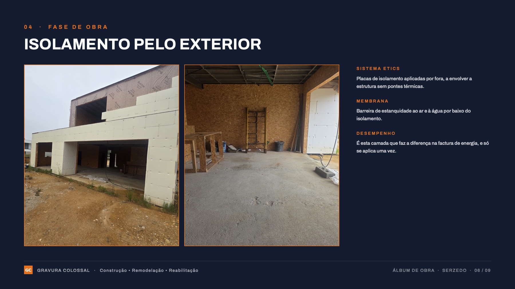 Fase 04 — Isolamento pelo exterior.